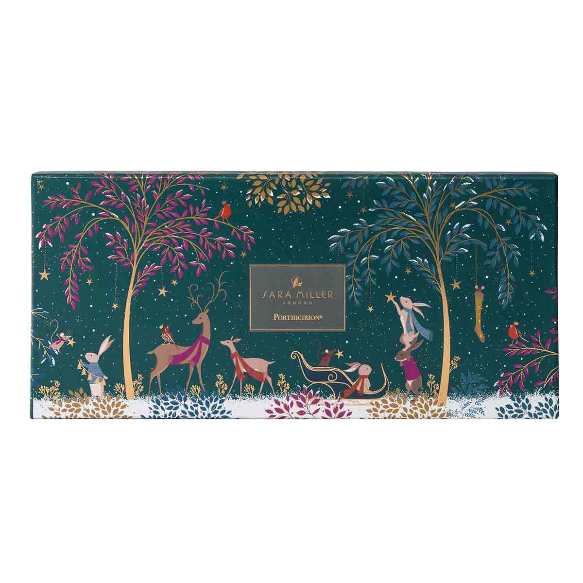 Sara Miller Woodland Tales Sandwich Tray, Deer & Robin image number null